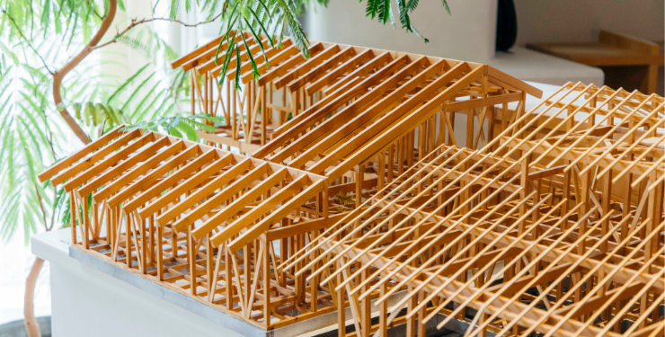 木造建築の模型