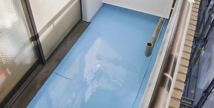 ベランダのウレタン防水施工