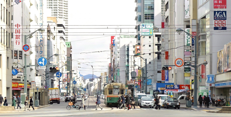 広島市八丁堀の街並み